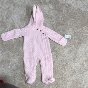 Carter's Pink Quilted Footie One Piece